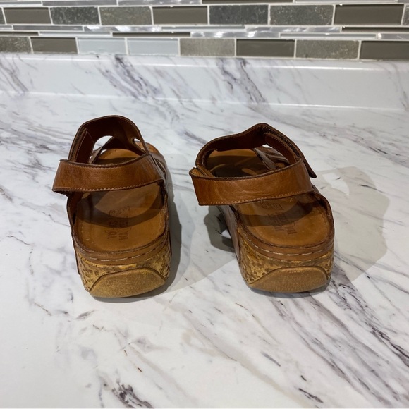 Volks Walkers sandals leather cork wedges handmade - Picture 5 of 12